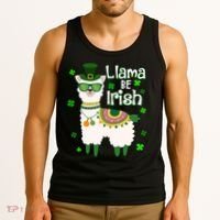 Llama Be Irish St Patrick's Day Funny Tank Top thumb 3