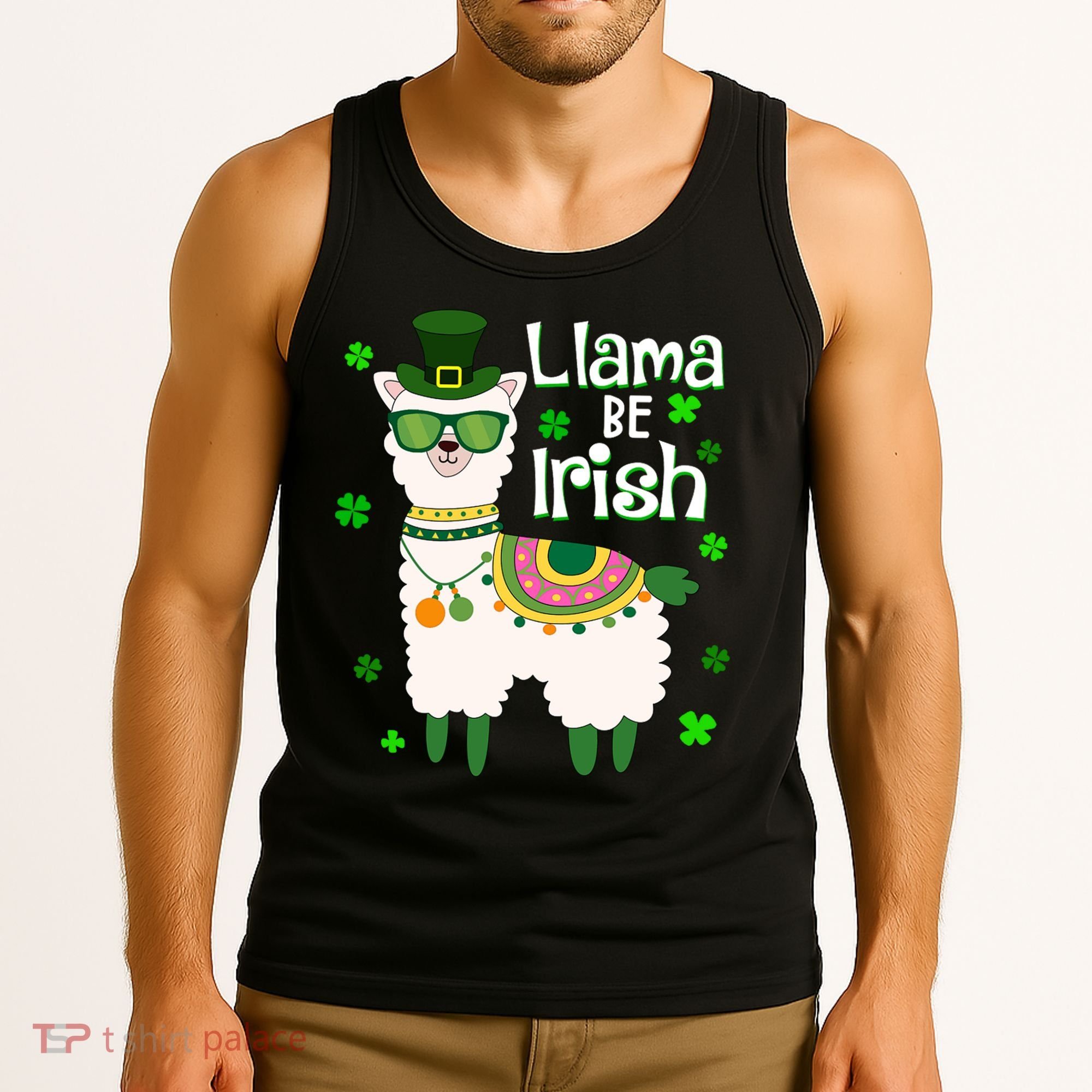Llama Be Irish St Patrick's Day Funny Tank Top