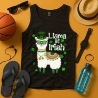 Llama Be Irish St Patrick's Day Funny Tank Top thumb 4
