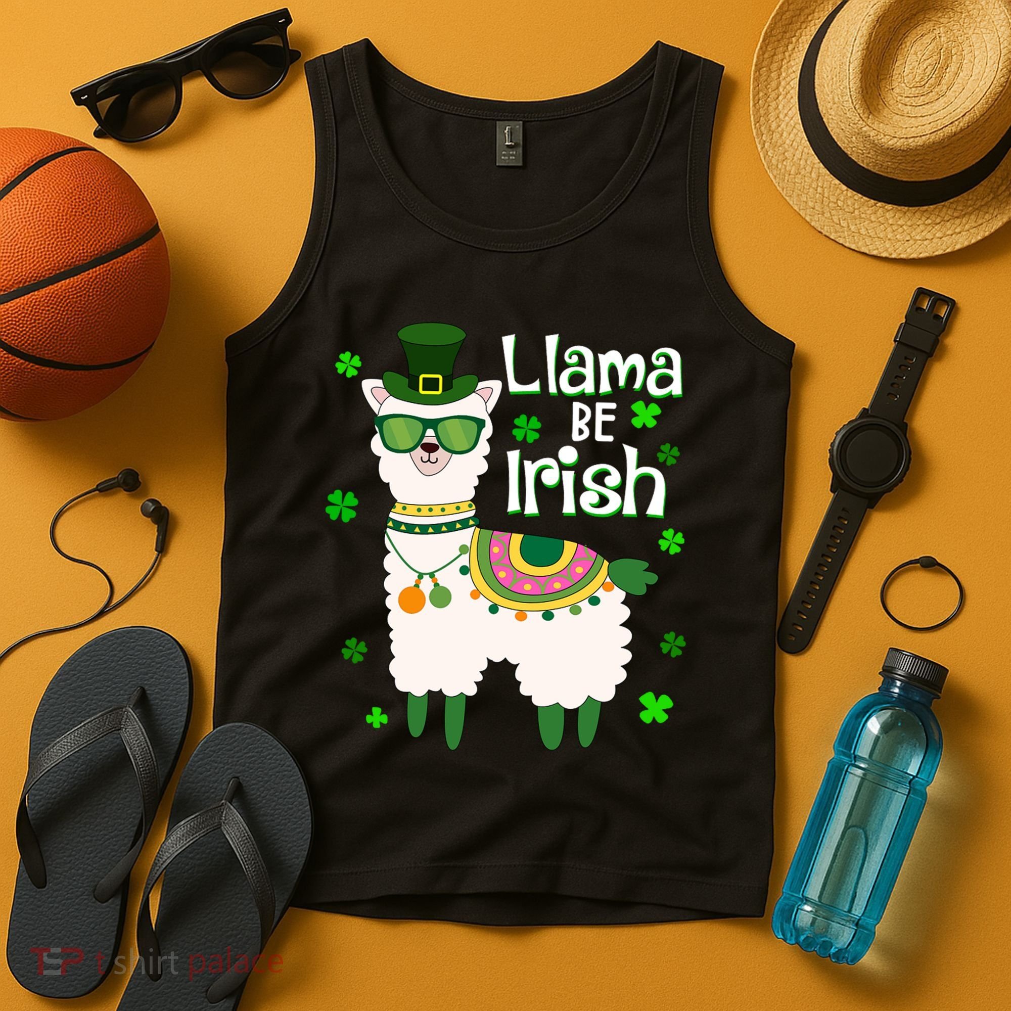 Llama Be Irish St Patrick's Day Funny Tank Top