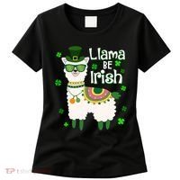 Llama Be Irish St Patrick's Day Funny Women's T-Shirt thumb 0