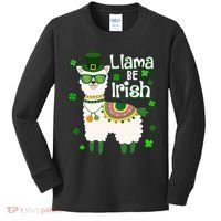 Llama Be Irish St Patrick's Day Funny Kids Long Sleeve Shirt thumb 0