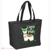 Llama Be Irish St Patrick's Day Funny Tote Bag thumb 2