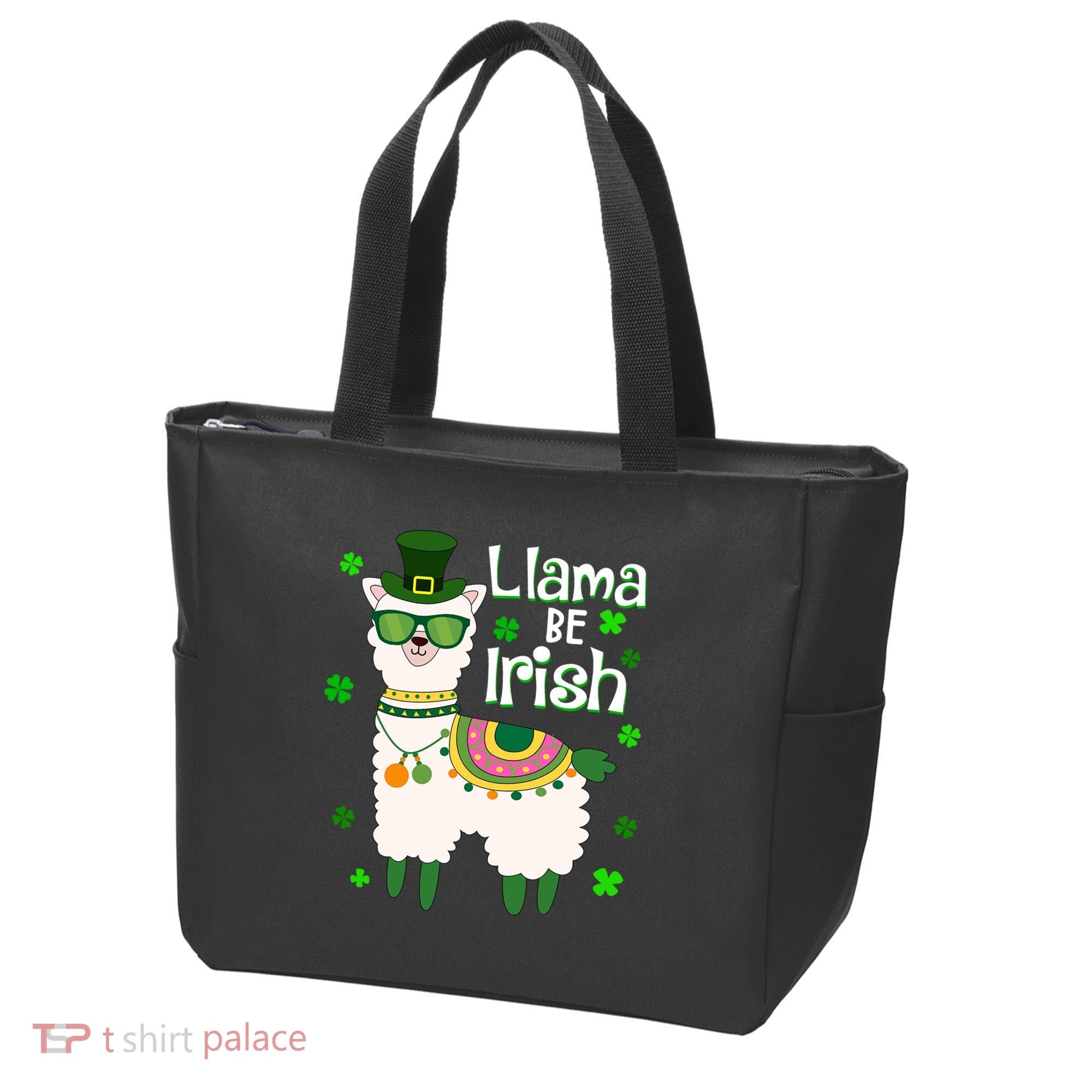 Llama Be Irish St Patrick's Day Funny Tote Bag