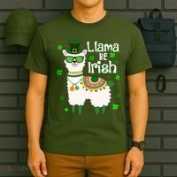 Llama Be Irish St Patrick's Day Funny T-Shirt thumb 6
