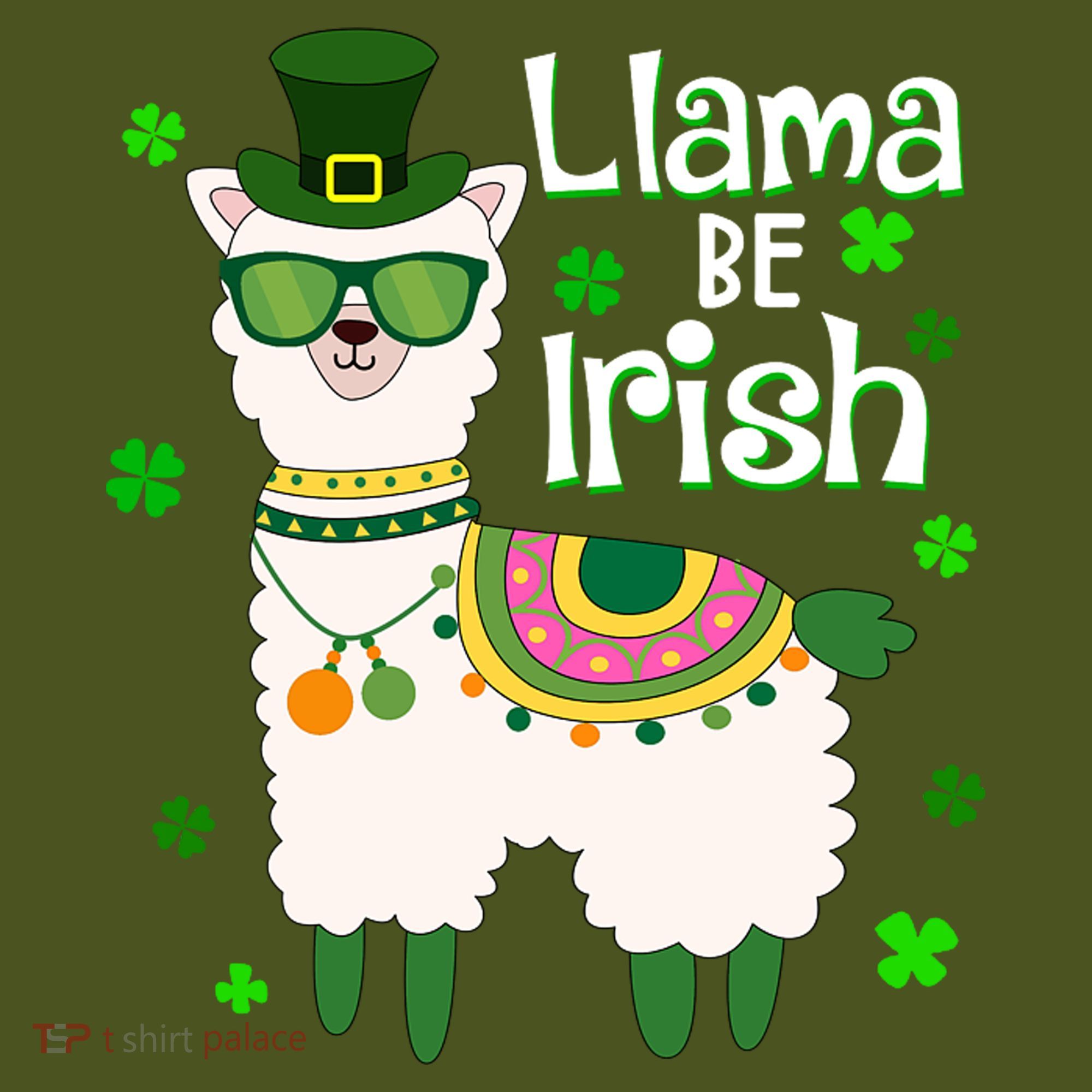Llama Be Irish St Patrick's Day Funny Mousepad
