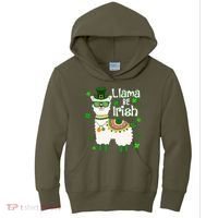 Llama Be Irish St Patrick's Day Funny Kids Hoodie thumb 0