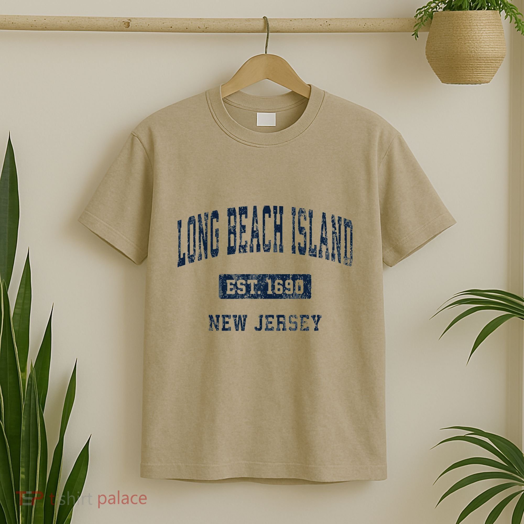 Long Beach Island New Jersey Nj Vintage Athletic Sports T-Shirt