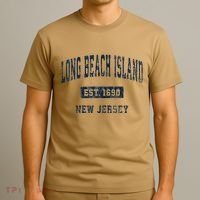 Long Beach Island New Jersey Nj Vintage Athletic Sports T-Shirt thumb 3