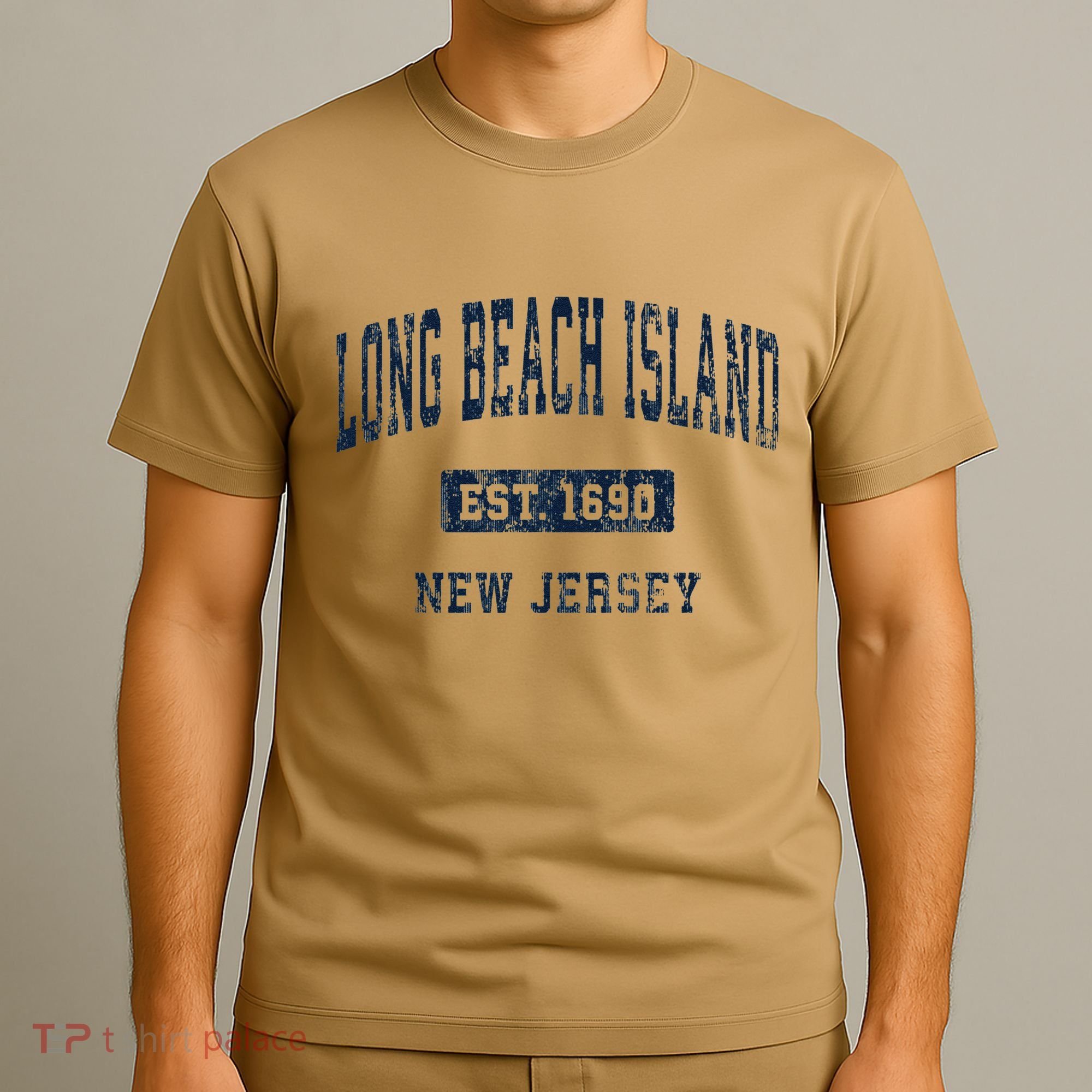 Long Beach Island New Jersey Nj Vintage Athletic Sports T-Shirt