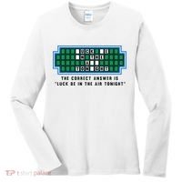 Luck Be In The Air Tonight Funny Offensive Saying  Women's Long Sleeve Shirt thumb 0