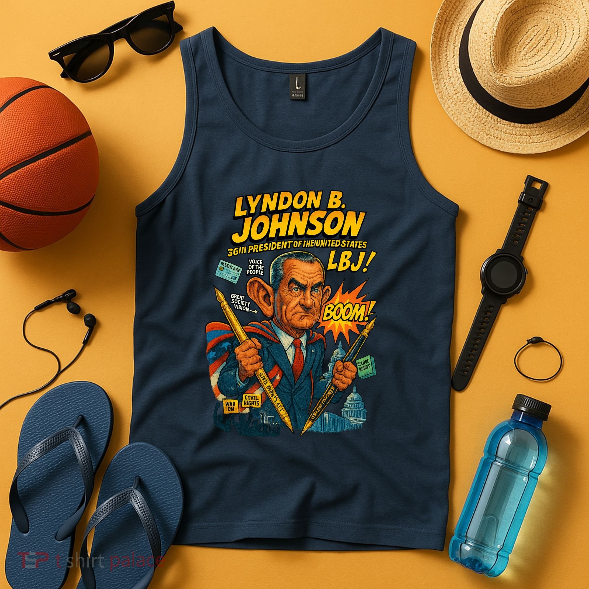 Lyndon B. Johnson The Presidential Chronicles Tank Top