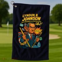 Lyndon B. Johnson The Presidential Chronicles Golf Towel thumb 1