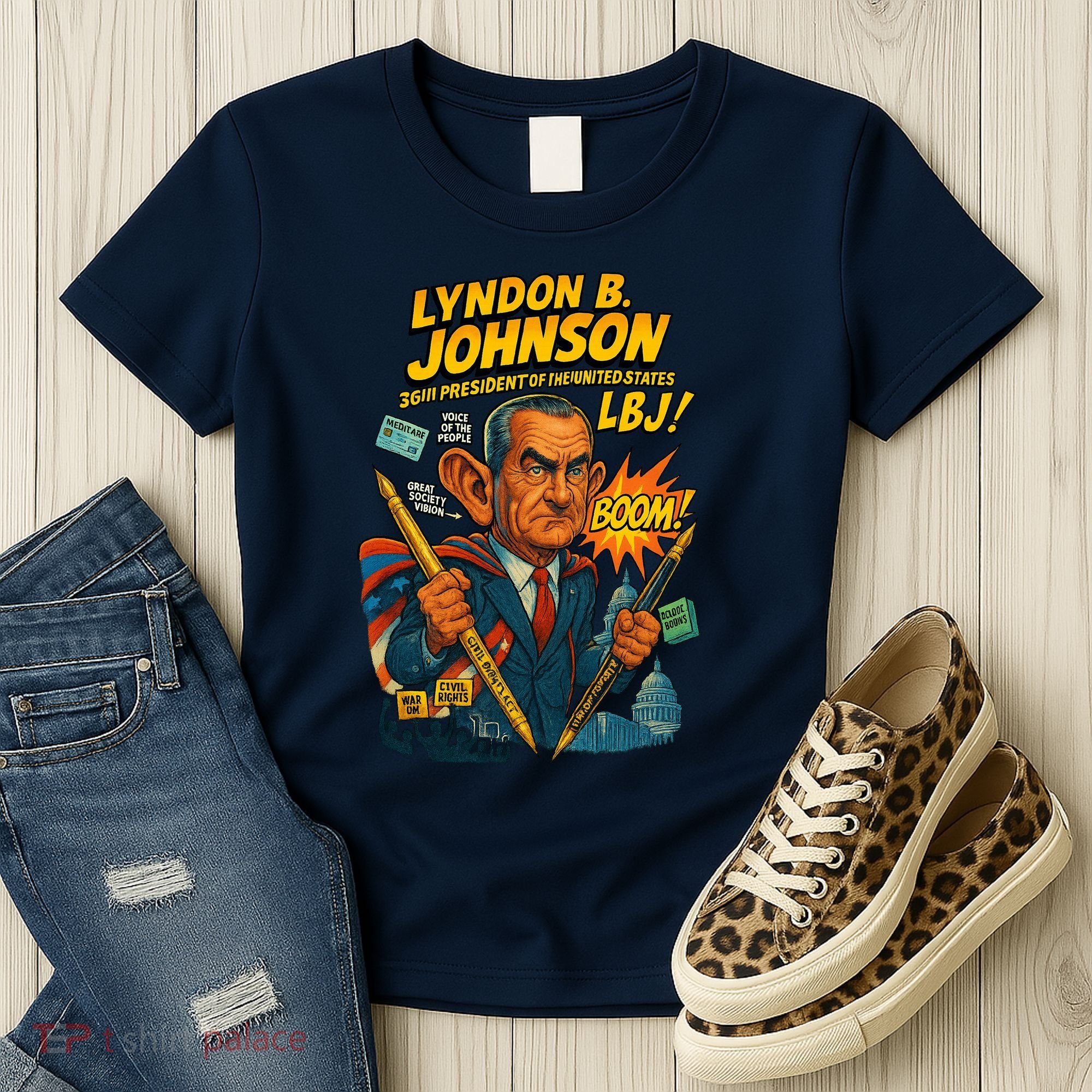 Lyndon B. Johnson The Presidential Chronicles Women's T-Shirt
