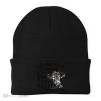 Living Between Jesus Take The Wheel And I Wish A Heifer Beanie thumb 0