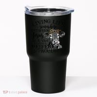Living Between Jesus Take The Wheel And I Wish A Heifer Tumbler thumb 0