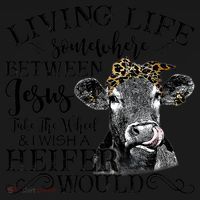 Living Between Jesus Take The Wheel And I Wish A Heifer Women's Tank Top thumb 5