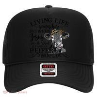 Living Between Jesus Take The Wheel And I Wish A Heifer Hat thumb 0