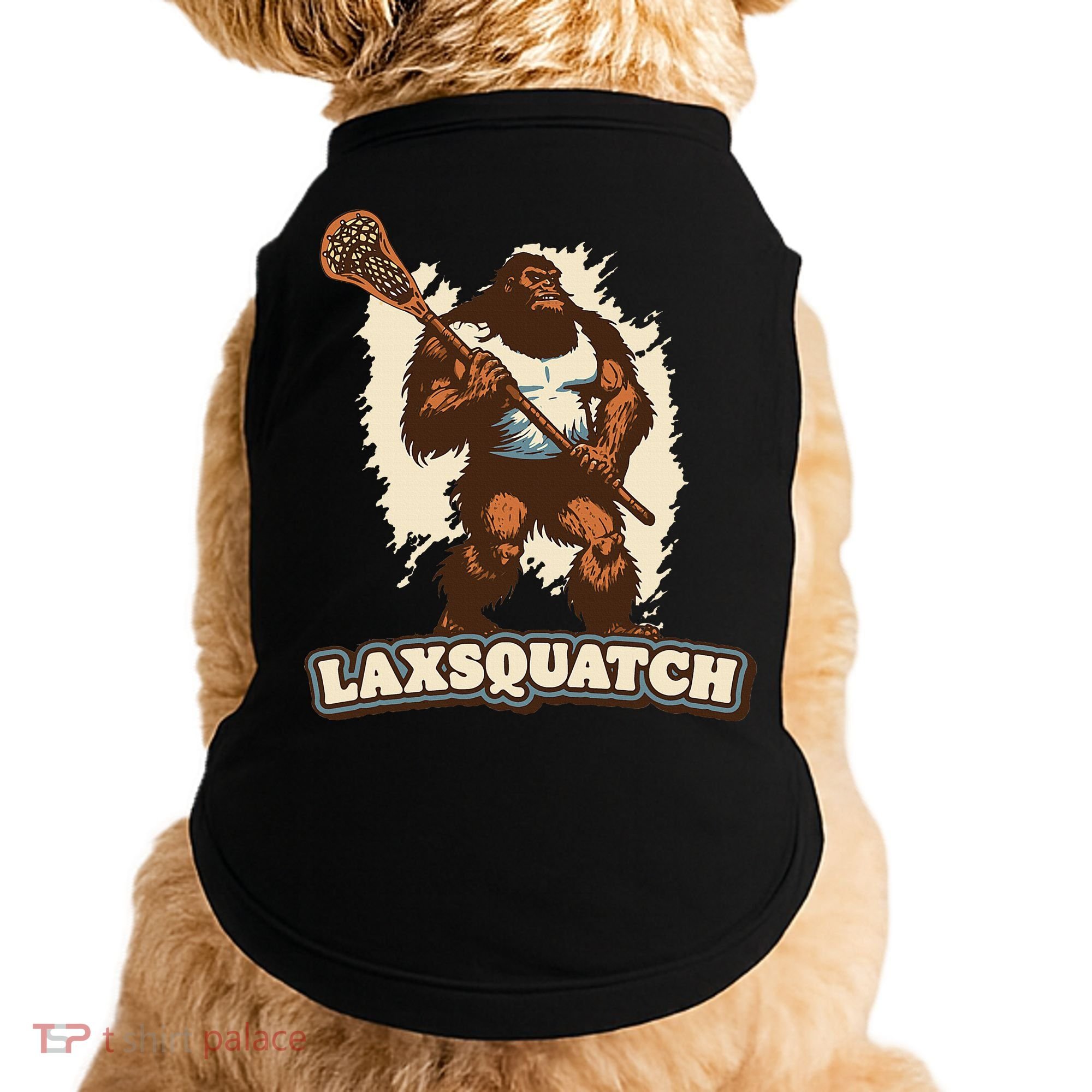 Laxsquatch! Bigfoot Lacrosse Player Funny Sasquatch Lax Doggie Tank