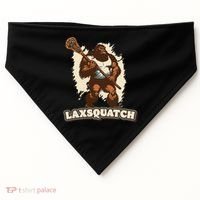 Laxsquatch! Bigfoot Lacrosse Player Funny Sasquatch Lax USA-Made Doggie Bandana thumb 0
