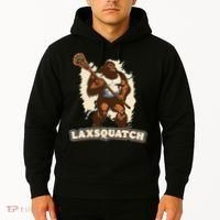 Laxsquatch! Bigfoot Lacrosse Player Funny Sasquatch Lax Hoodie thumb 2