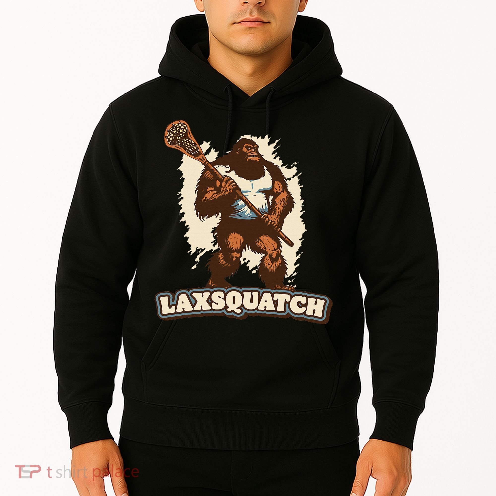 Laxsquatch! Bigfoot Lacrosse Player Funny Sasquatch Lax Hoodie