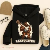Laxsquatch! Bigfoot Lacrosse Player Funny Sasquatch Lax Hoodie thumb 4