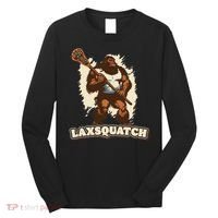 Laxsquatch! Bigfoot Lacrosse Player Funny Sasquatch Lax Long Sleeve Shirt thumb 0