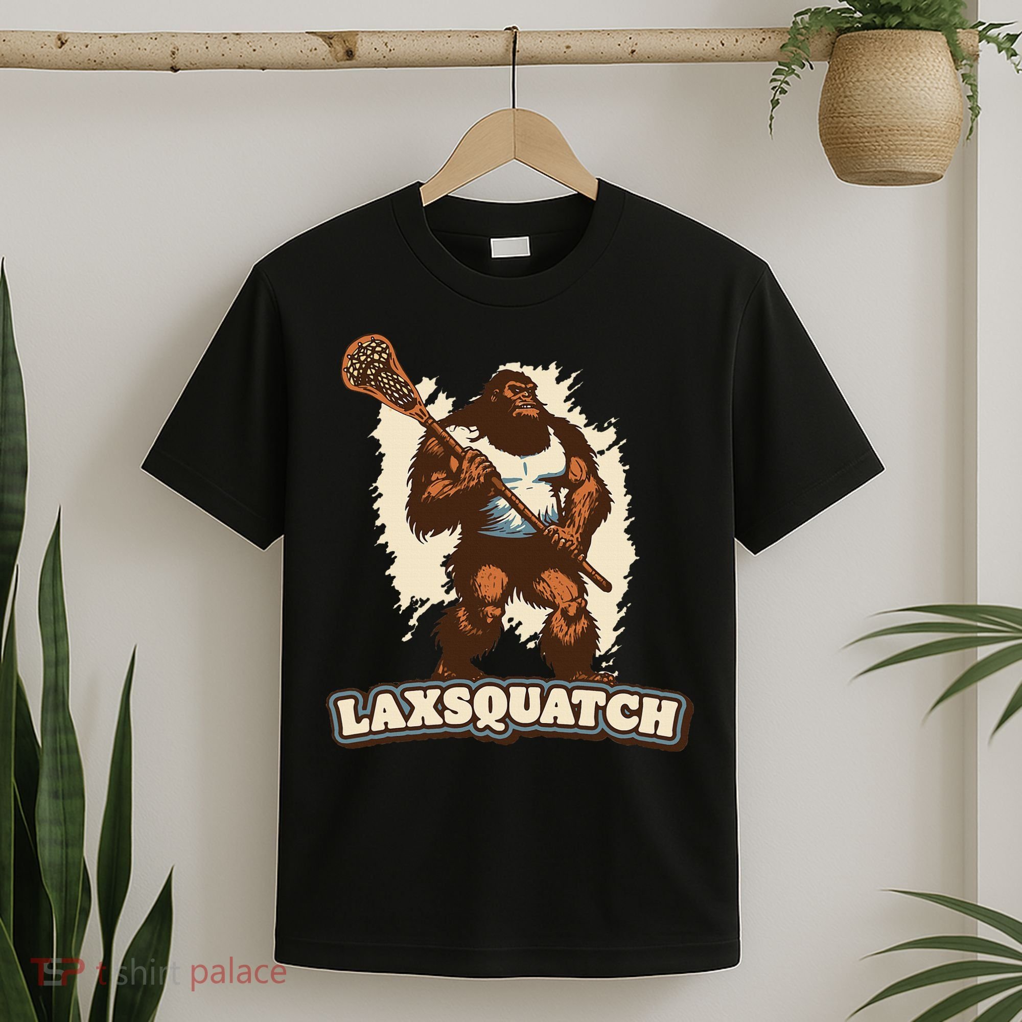 Laxsquatch! Bigfoot Lacrosse Player Funny Sasquatch Lax T-Shirt