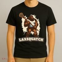Laxsquatch! Bigfoot Lacrosse Player Funny Sasquatch Lax T-Shirt thumb 3