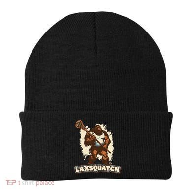 Laxsquatch! Bigfoot Lacrosse Player Funny Sasquatch Lax Beanie