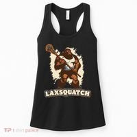Laxsquatch! Bigfoot Lacrosse Player Funny Sasquatch Lax Women's Tank Top thumb 0
