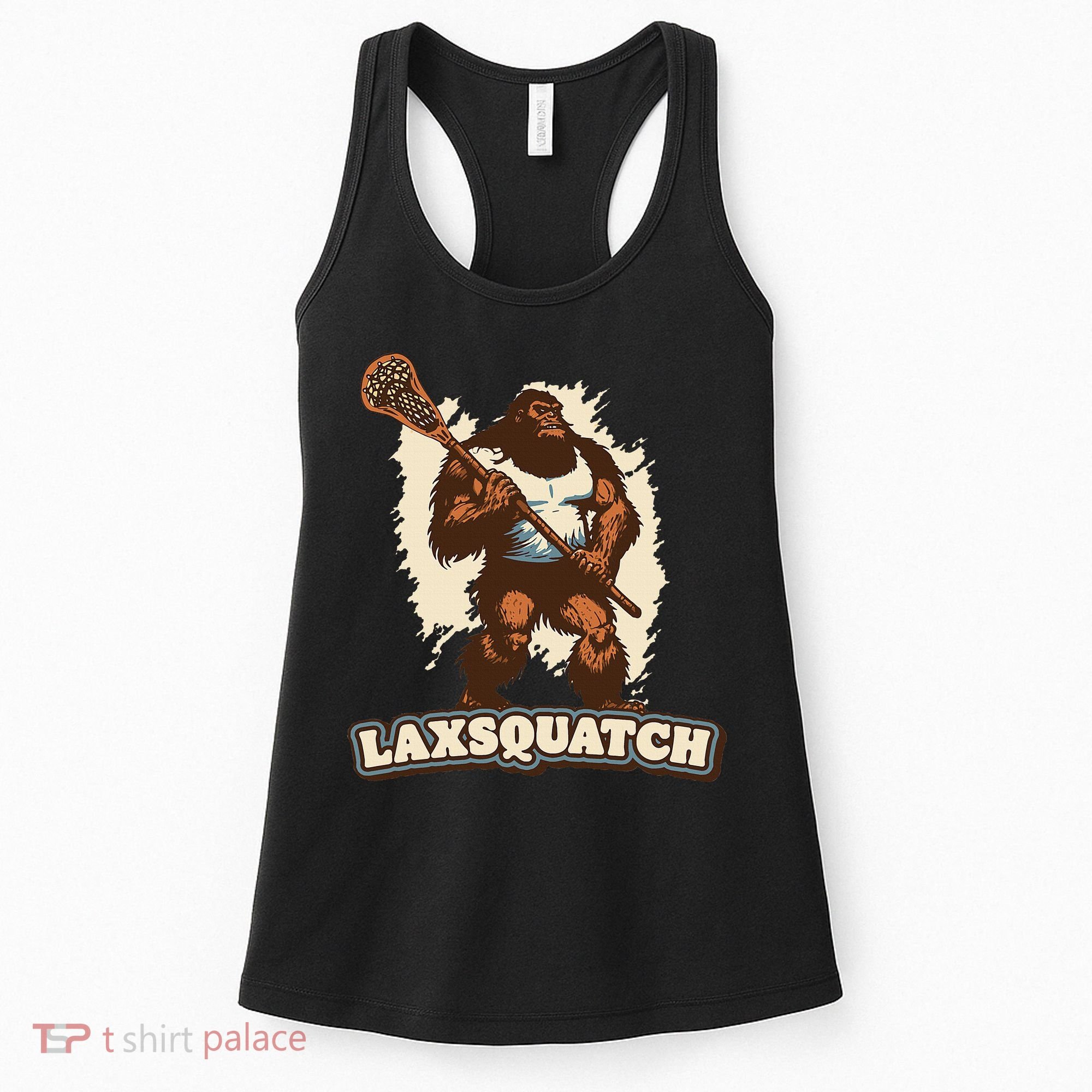 Laxsquatch! Bigfoot Lacrosse Player Funny Sasquatch Lax Women's Tank Top