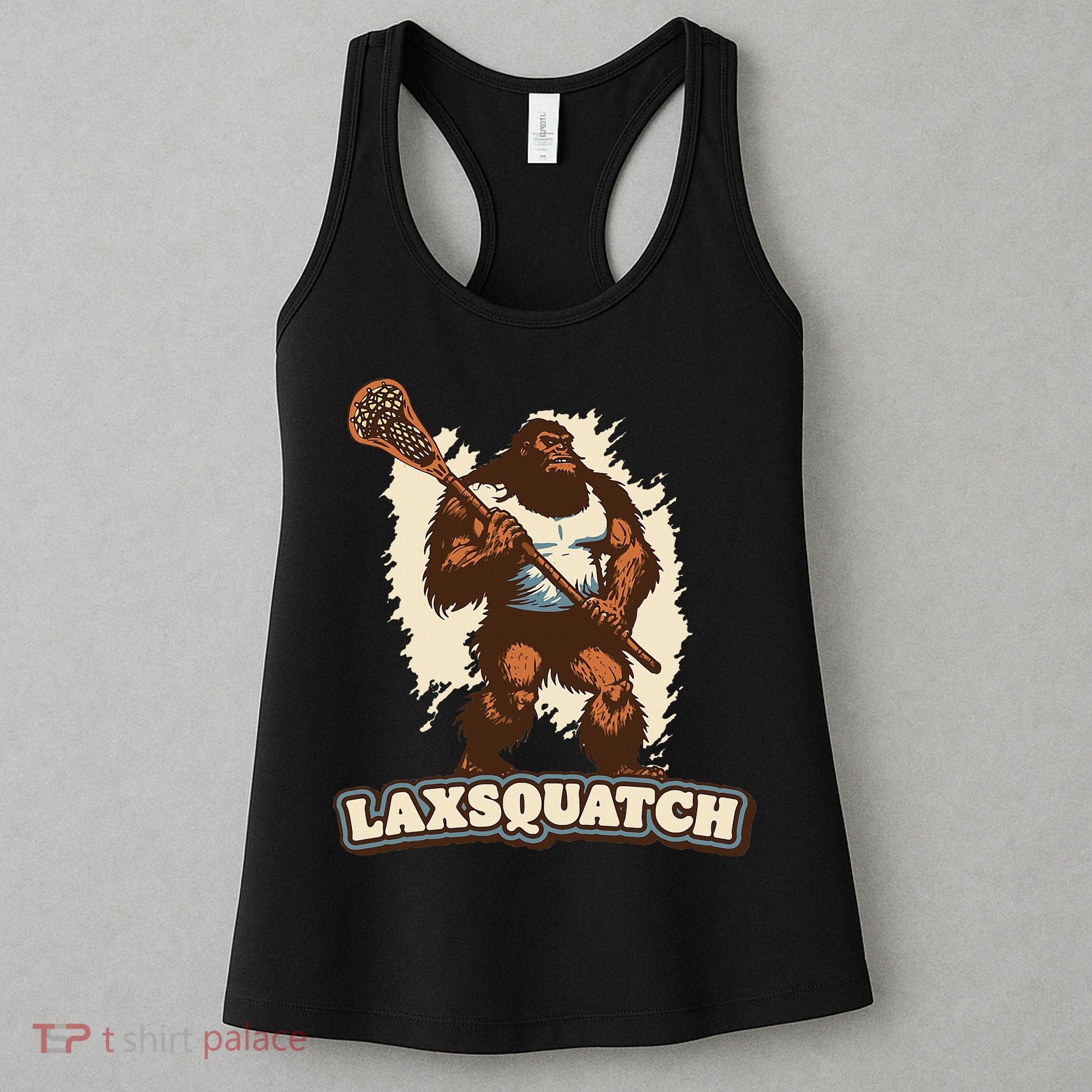 Laxsquatch! Bigfoot Lacrosse Player Funny Sasquatch Lax Women's Tank Top
