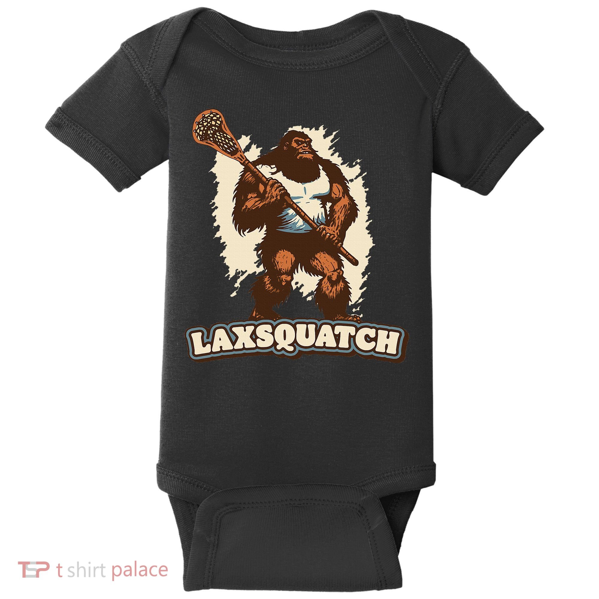 Laxsquatch! Bigfoot Lacrosse Player Funny Sasquatch Lax Baby Bodysuit