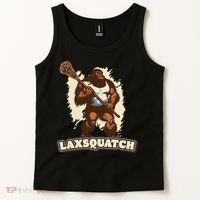 Laxsquatch! Bigfoot Lacrosse Player Funny Sasquatch Lax Tank Top thumb 2