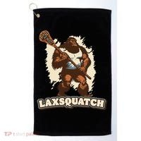 Laxsquatch! Bigfoot Lacrosse Player Funny Sasquatch Lax Golf Towel thumb 0