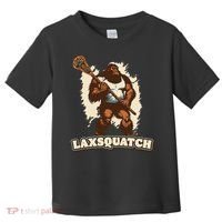 Laxsquatch! Bigfoot Lacrosse Player Funny Sasquatch Lax Toddler T-Shirt thumb 0