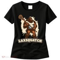 Laxsquatch! Bigfoot Lacrosse Player Funny Sasquatch Lax Women's T-Shirt thumb 0