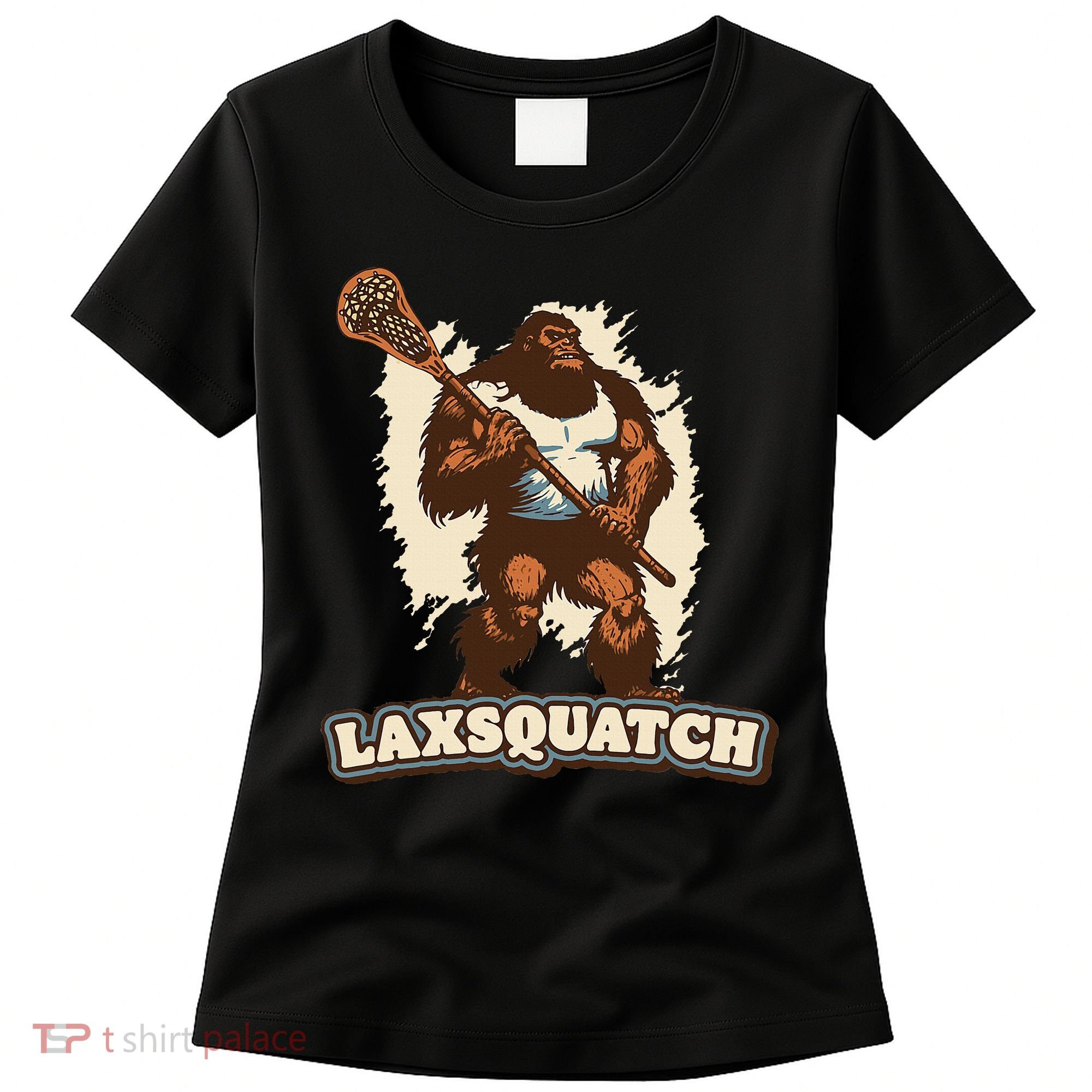 Laxsquatch! Bigfoot Lacrosse Player Funny Sasquatch Lax Women's T-Shirt