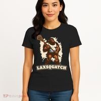 Laxsquatch! Bigfoot Lacrosse Player Funny Sasquatch Lax Women's T-Shirt thumb 4