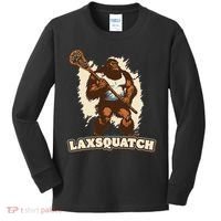 Laxsquatch! Bigfoot Lacrosse Player Funny Sasquatch Lax Kids Long Sleeve Shirt thumb 0