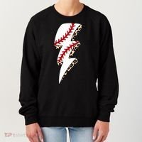 Leopard Baseball Lightning Bolt Baseball Mom Game Day Meaningful Gift Women's Sweatshirt thumb 0