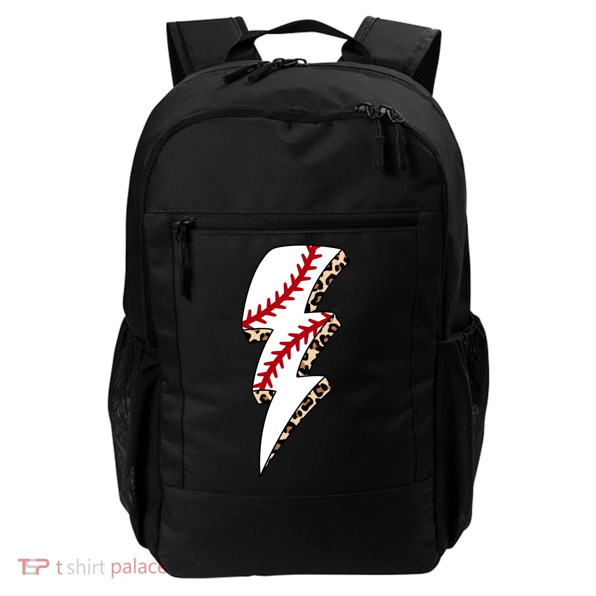 Leopard Baseball Lightning Bolt Baseball Mom Game Day Meaningful Gift Backpack