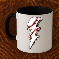 Leopard Baseball Lightning Bolt Baseball Mom Game Day Meaningful Gift Coffee Mug thumb 2