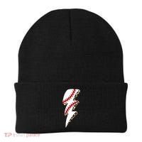 Leopard Baseball Lightning Bolt Baseball Mom Game Day Meaningful Gift Beanie thumb 0