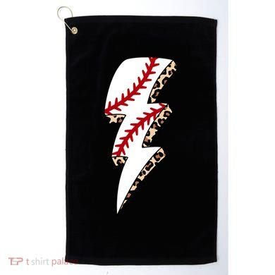 Leopard Baseball Lightning Bolt Baseball Mom Game Day Meaningful Gift Golf Towel