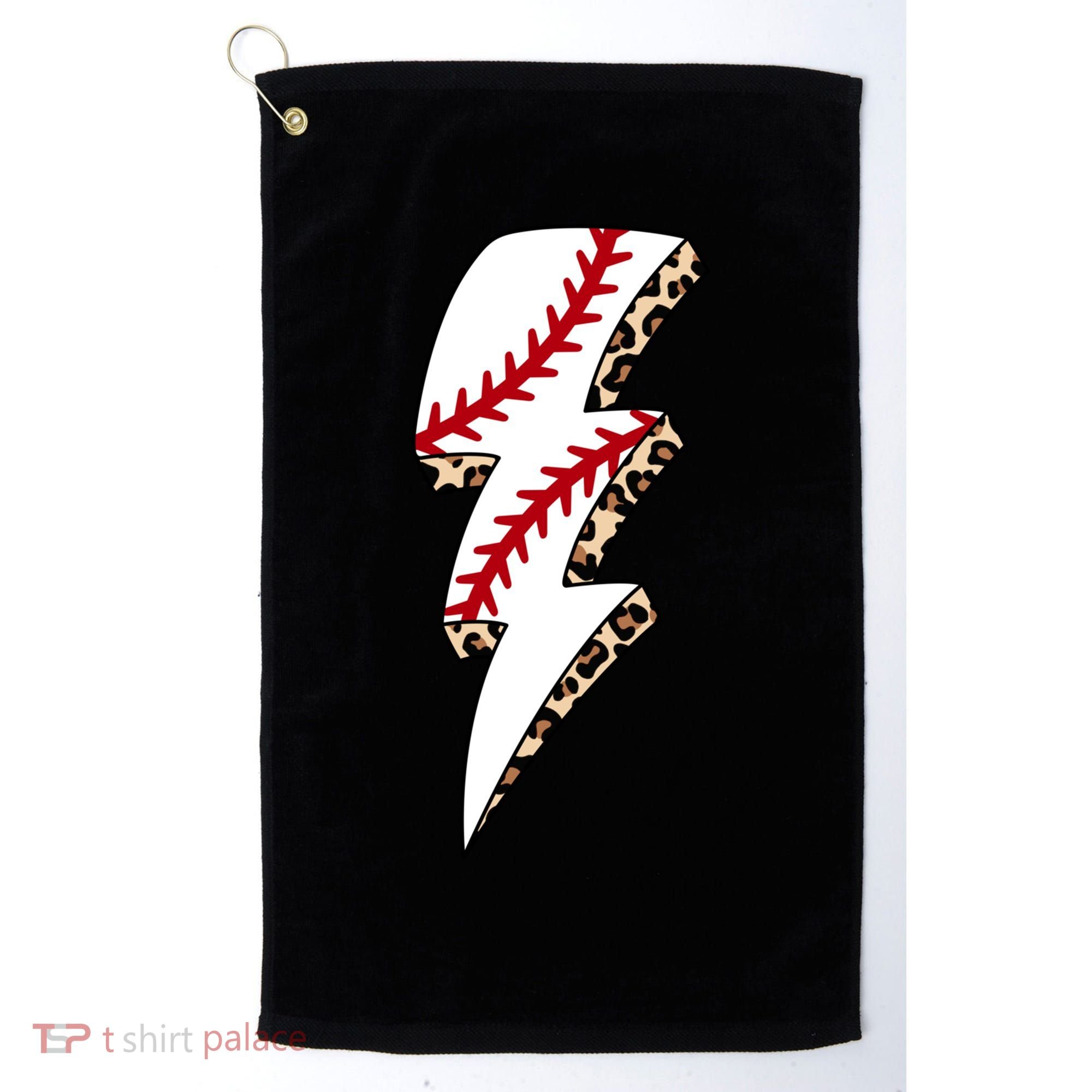Leopard Baseball Lightning Bolt Baseball Mom Game Day Meaningful Gift Golf Towel