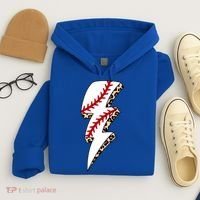 Leopard Baseball Lightning Bolt Baseball Mom Game Day Meaningful Gift Hoodie thumb 4