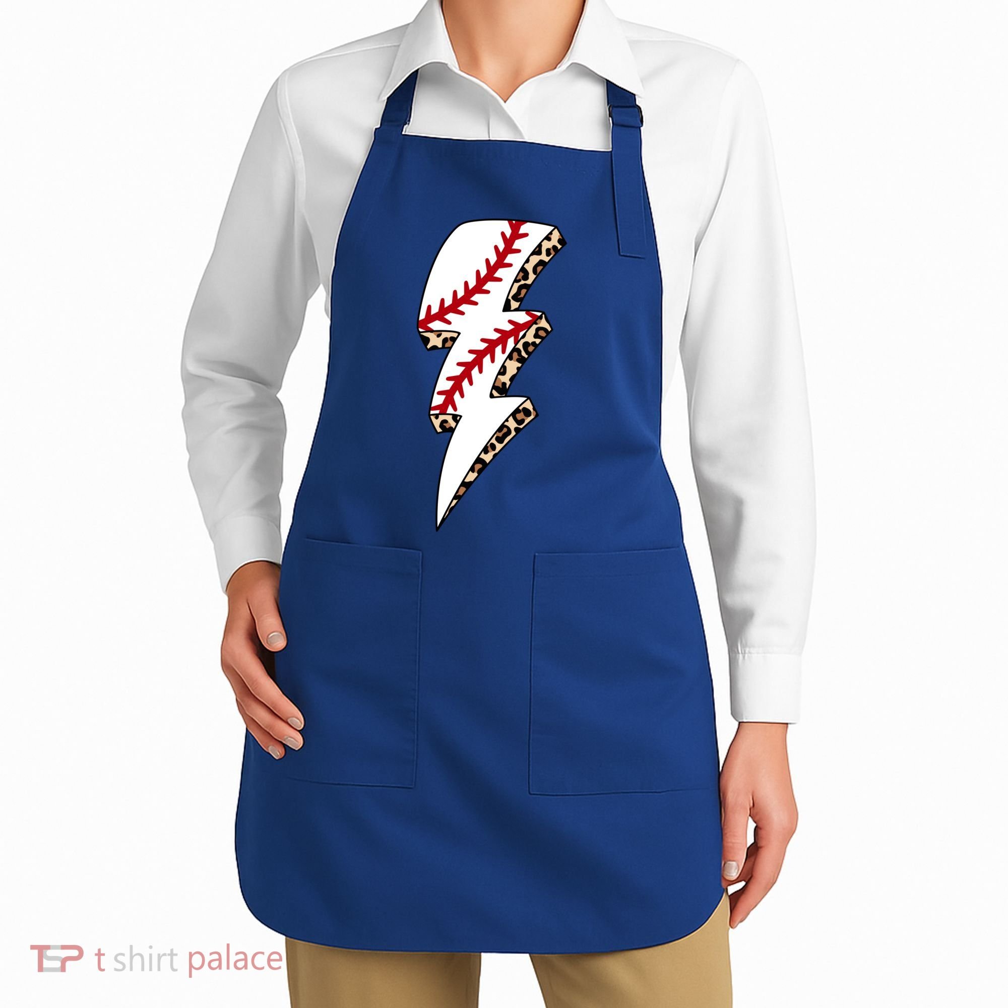 Leopard Baseball Lightning Bolt Baseball Mom Game Day Meaningful Gift Apron